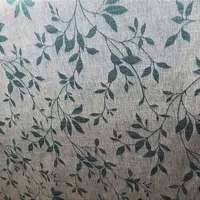 Linho Estampado de Ramagem Azul - 2,80m de Largura - imagem 1