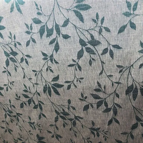 Linho Estampado de Ramagem Azul - 2,80m de Largura