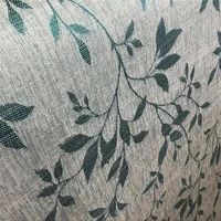 Linho Estampado de Ramagem Azul - 2,80m de Largura - imagem 2