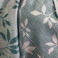 Linho Estampado de Ramagem Azul - 2,80m de Largura - imagem 3