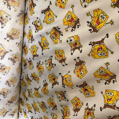 Tricoline Estampado Misto - Bob Esponja