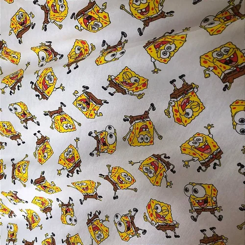 Tricoline Estampado Misto - Bob Esponja