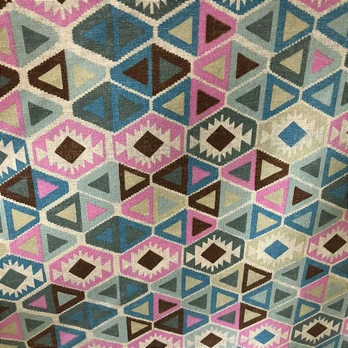 Tecido Impermeável Acquablock - Estampa Geométrica Rosa - 1,50m de Largura