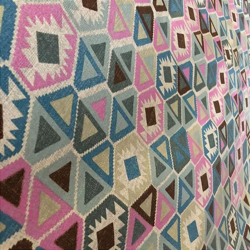 Tecido Impermeável Acquablock - Estampa Geométrica Rosa - 1,50m de Largura