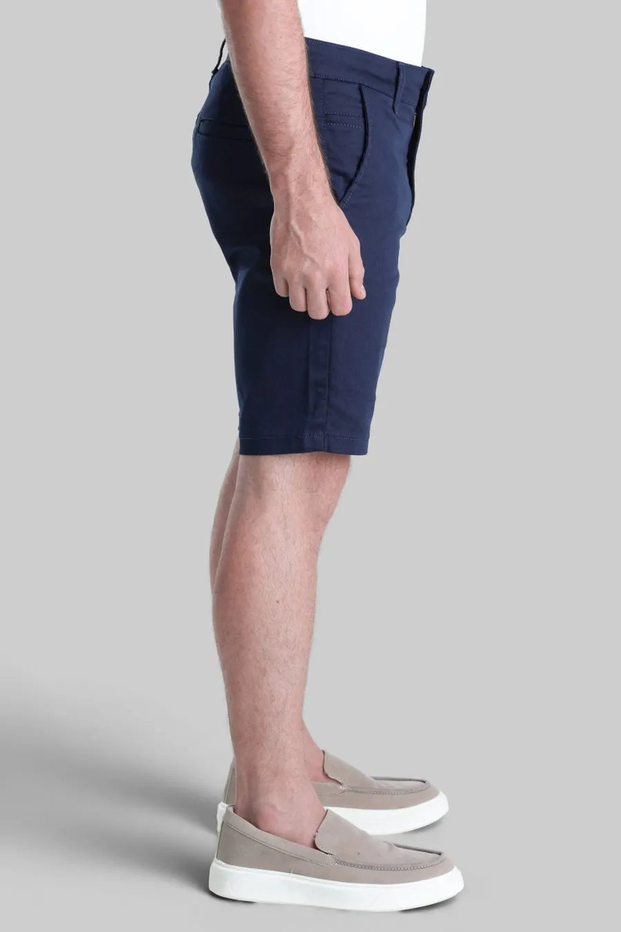 Bermuda Alfaiataria Slim London Azul Marinho | Traje Urbano