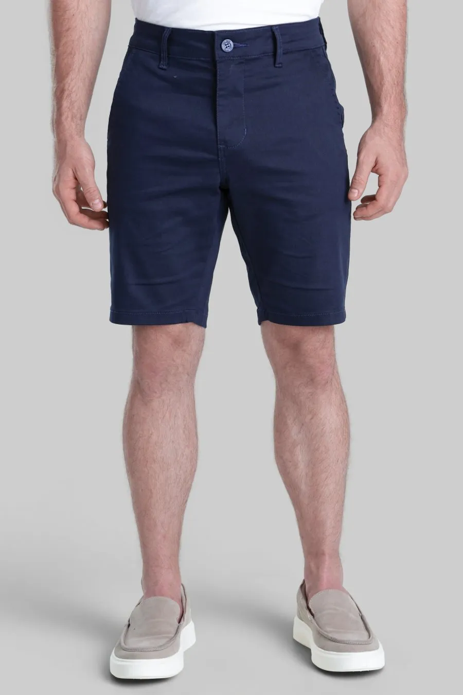 Bermuda Alfaiataria Slim London Azul Marinho
