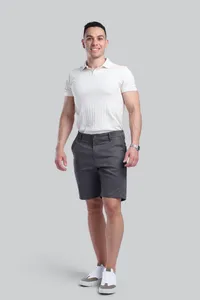 Bermuda Alfaiataria Slim London Cinza Chumbo | Traje Urbano - imagem 2