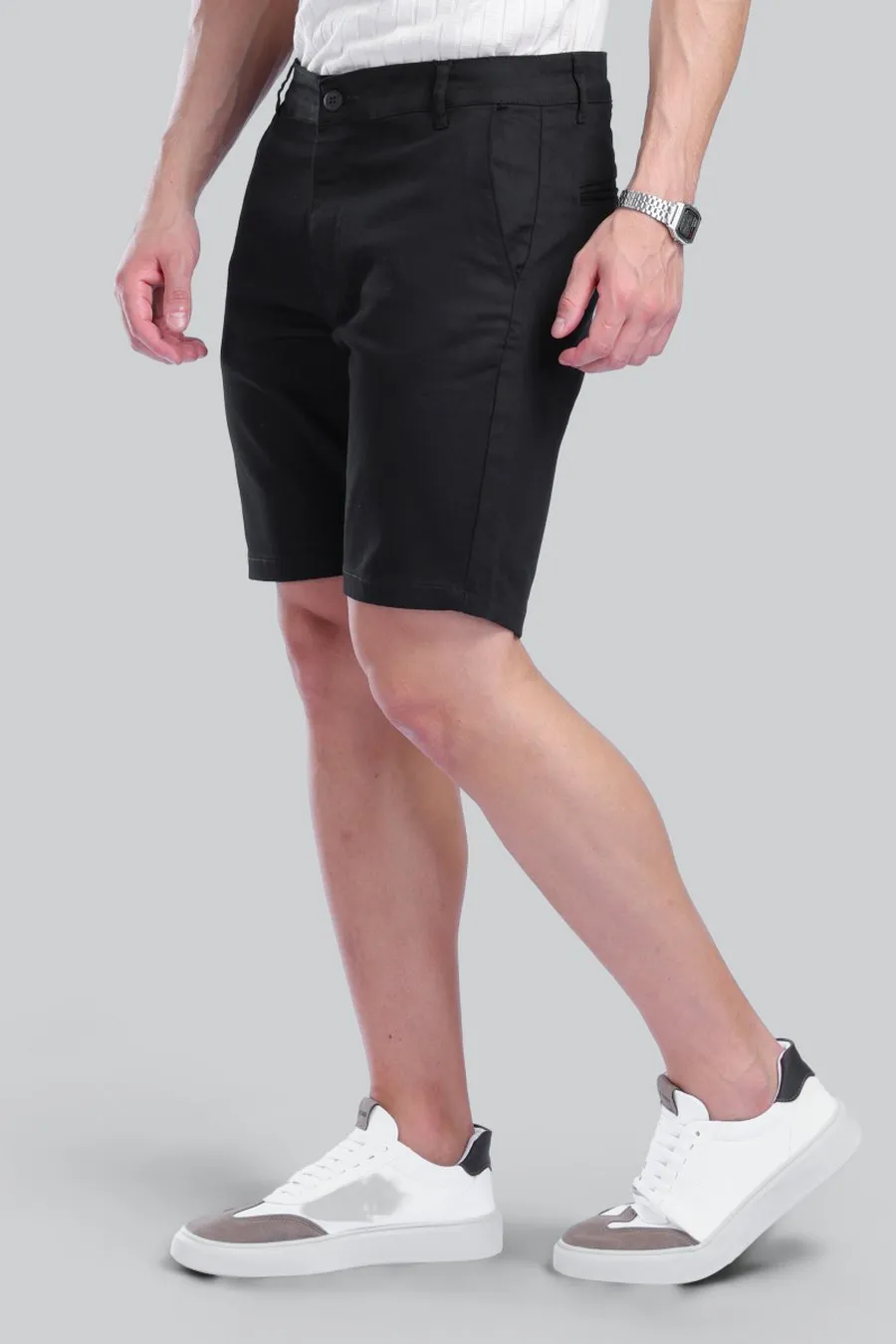 Bermuda Alfaiataria Slim London Preta