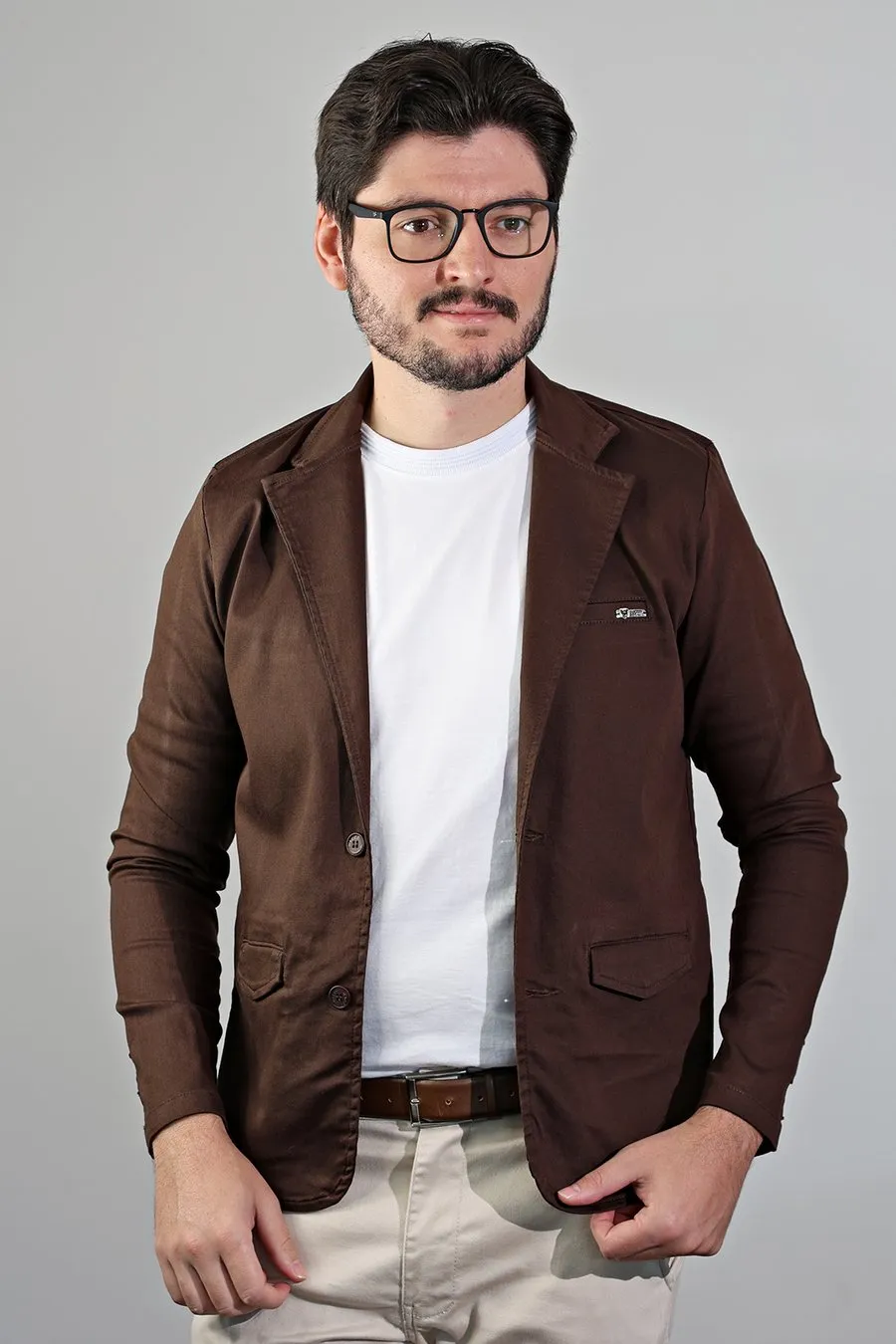 Blazer Genebra Slim Marrom