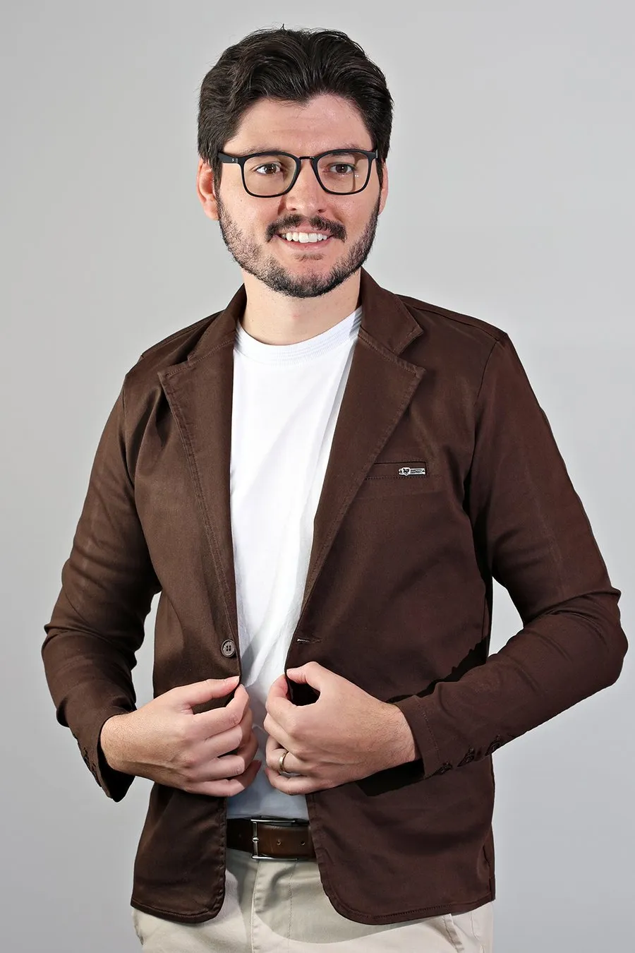Blazer Genebra Slim Marrom