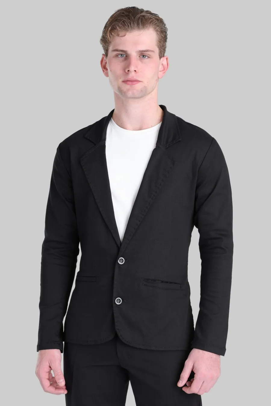 Blazer Slim Traje Urbano Preto