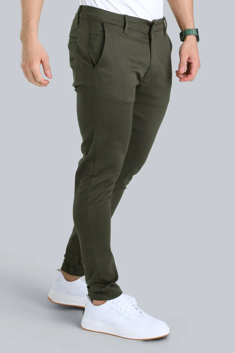 Calça Alfaiataria Skinny Madrid Verde Militar | Traje Urbano