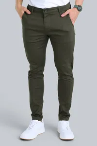 Calça Alfaiataria Skinny Madrid Verde Militar | Traje Urbano - imagem 1