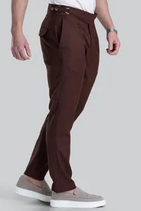 Calça Alfaiataria Provenza Slim Marrom | Traje Urbano - imagem 1