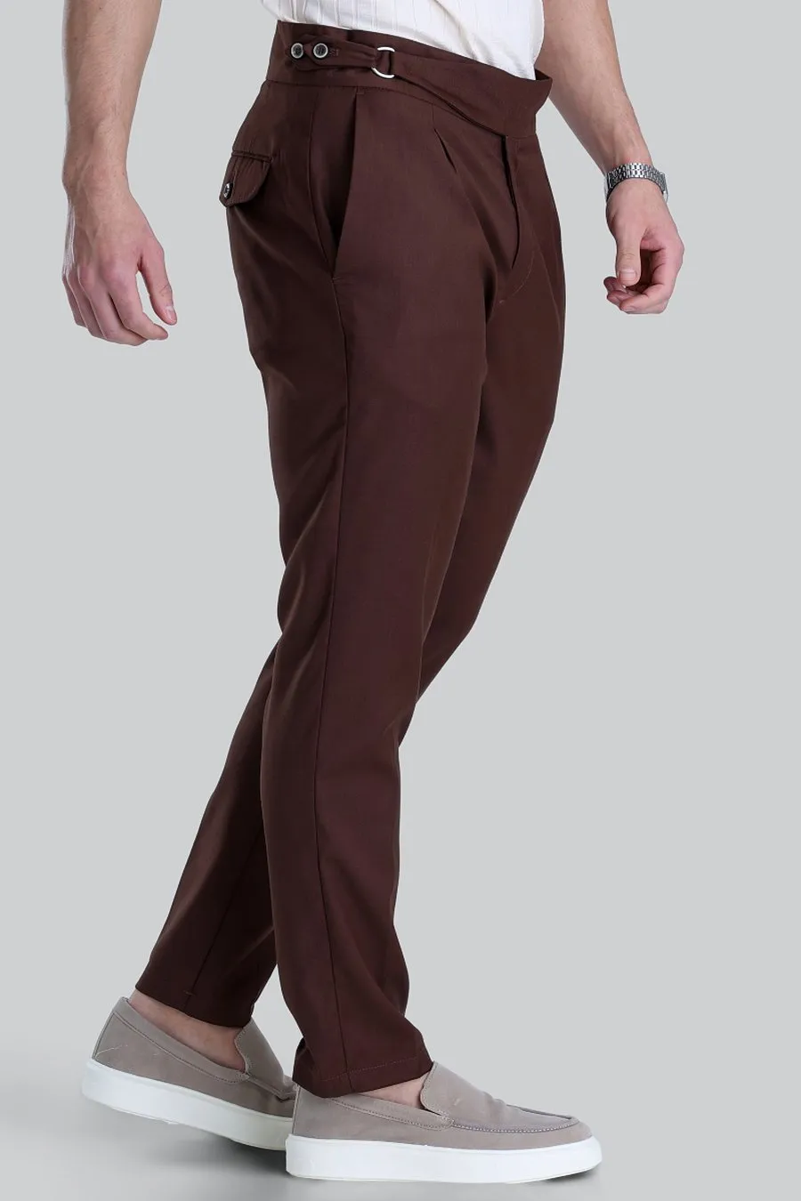Calça Alfaiataria Provenza Slim Marrom