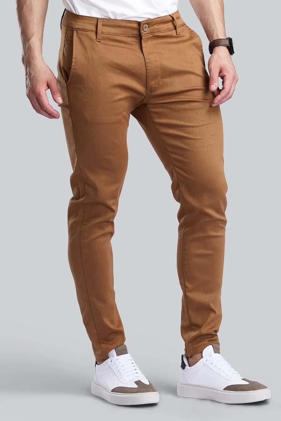 Calça Alfaiataria Skinny Caramelo