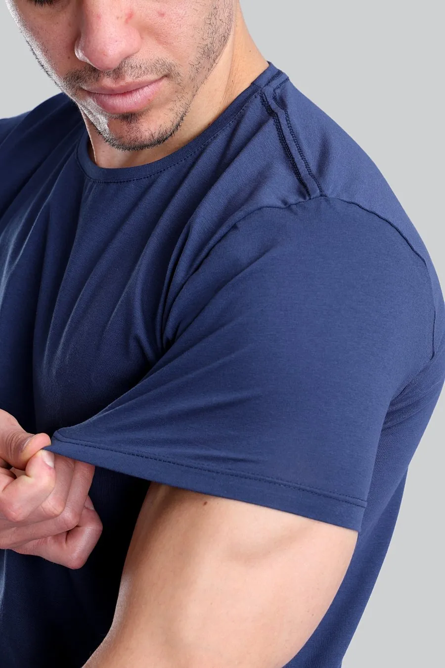 Camiseta Algodão Egípcio Azul Marinho