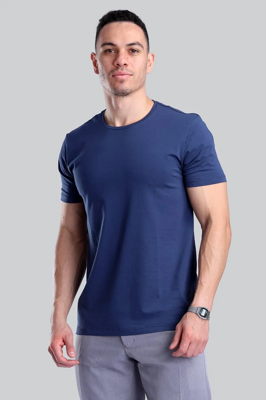 Camiseta Algodão Egípcio Azul Marinho | Traje Urbano