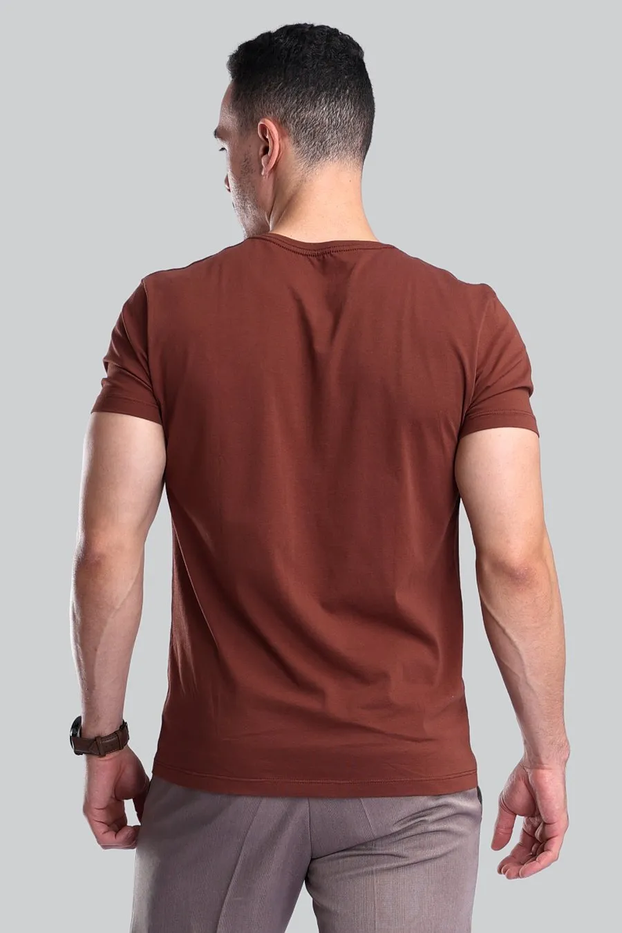 Camiseta Algodão Egípcio Marrom