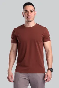 Camiseta Algodão Egípcio Marrom | Traje Urbano - imagem 1