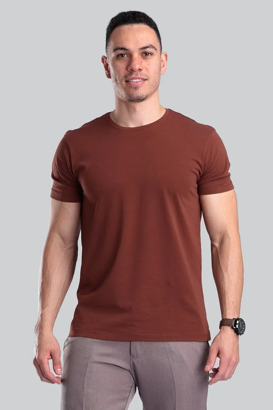 Camiseta Algodão Egípcio Marrom