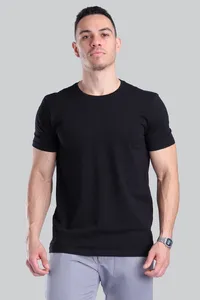 Camiseta Algodão Egípcio Preta | Traje Urbano - imagem 3