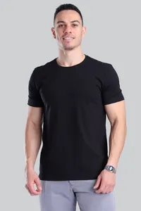Camiseta Algodão Egípcio Preta | Traje Urbano - imagem 1