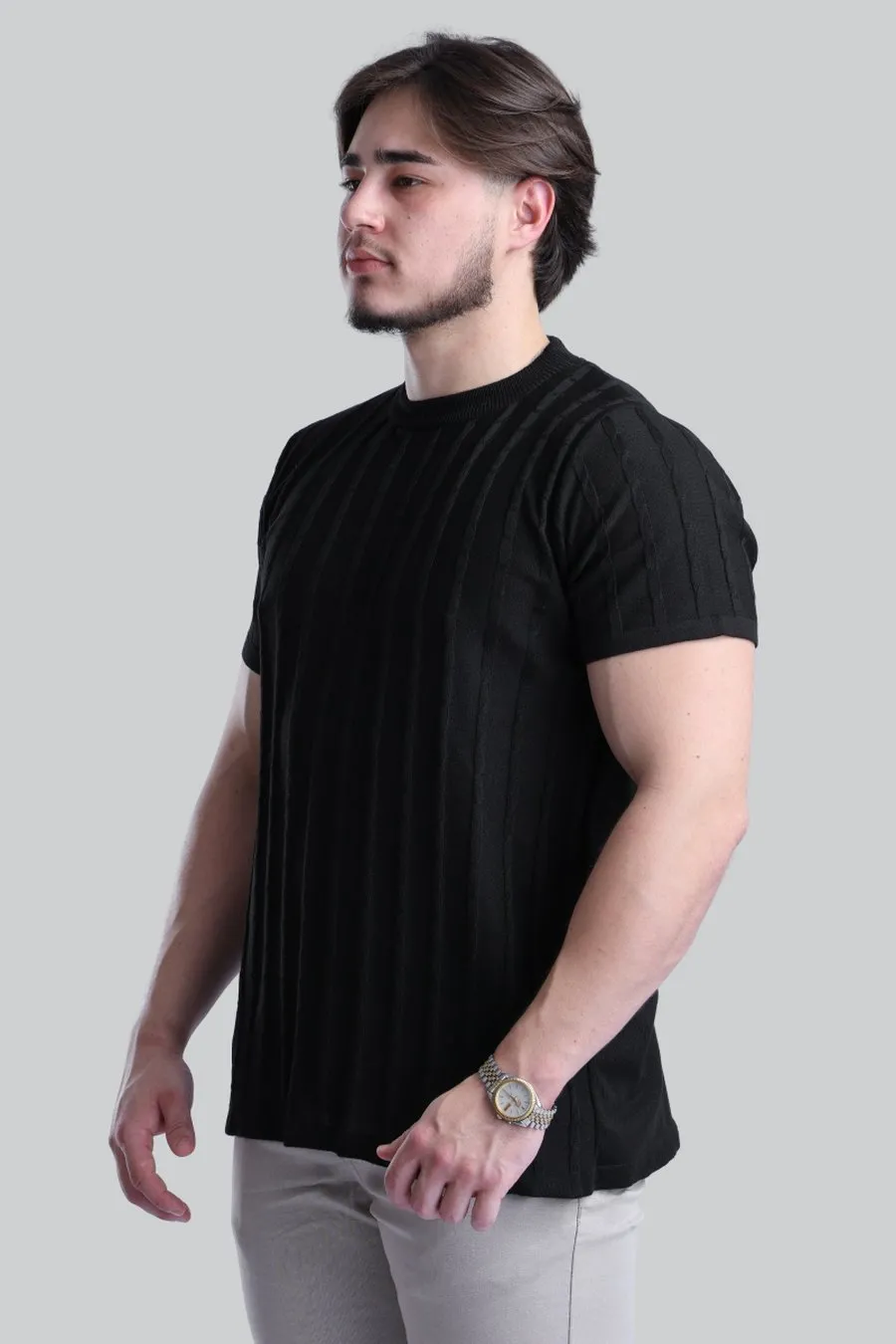 Camiseta Siena Texturizada Preta