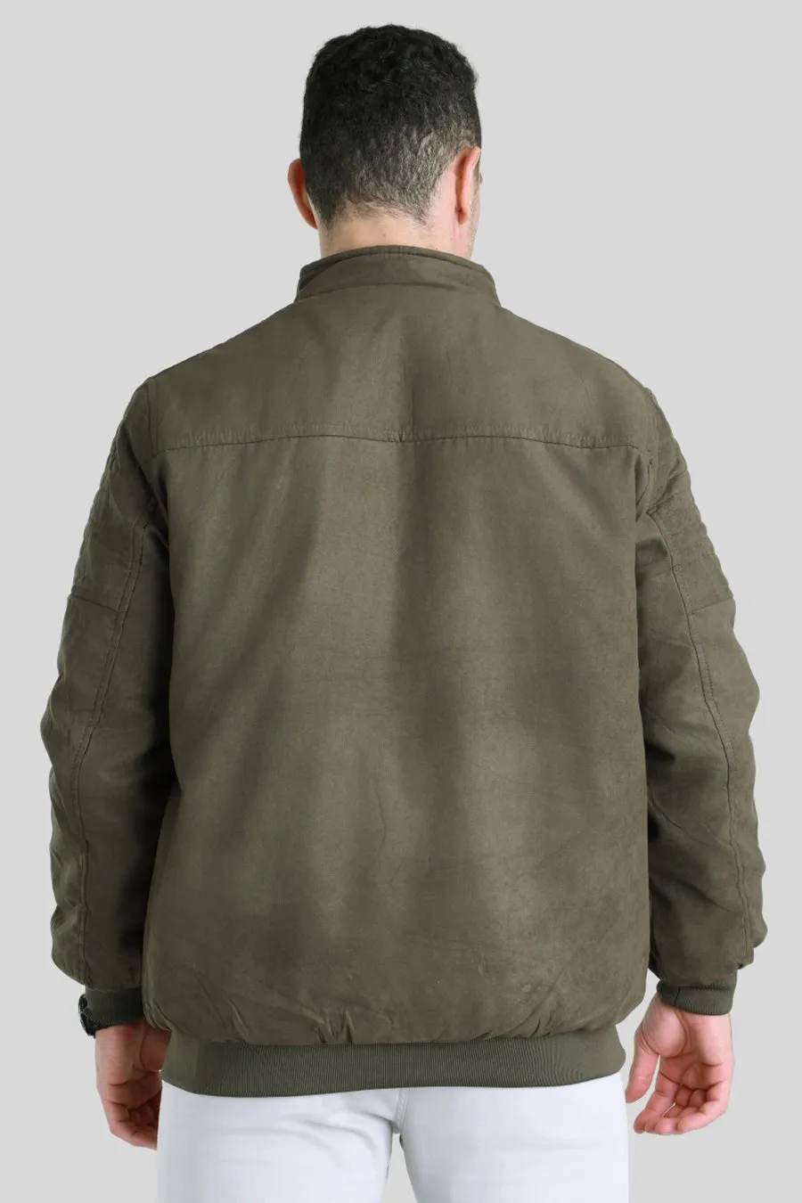 Jaqueta Zurich Suede Verde Militar | Traje Urbano