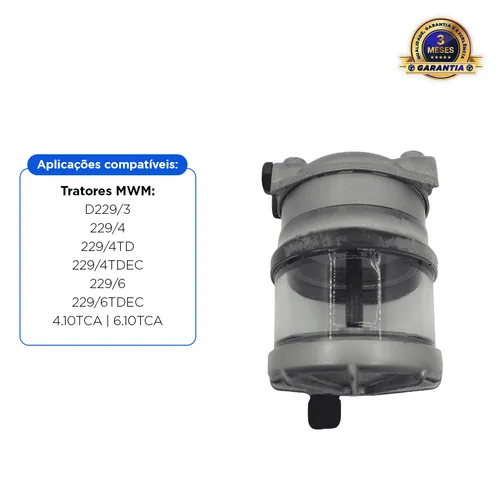Filtro Sedimentador Do Motor Aplicável Tratores Com MWM - 73403431