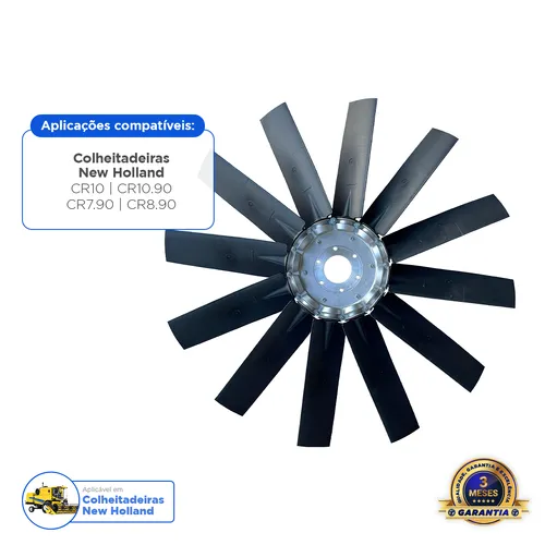 Hélice Radiador Aplicável Colheitadeira New Holland - 87737324