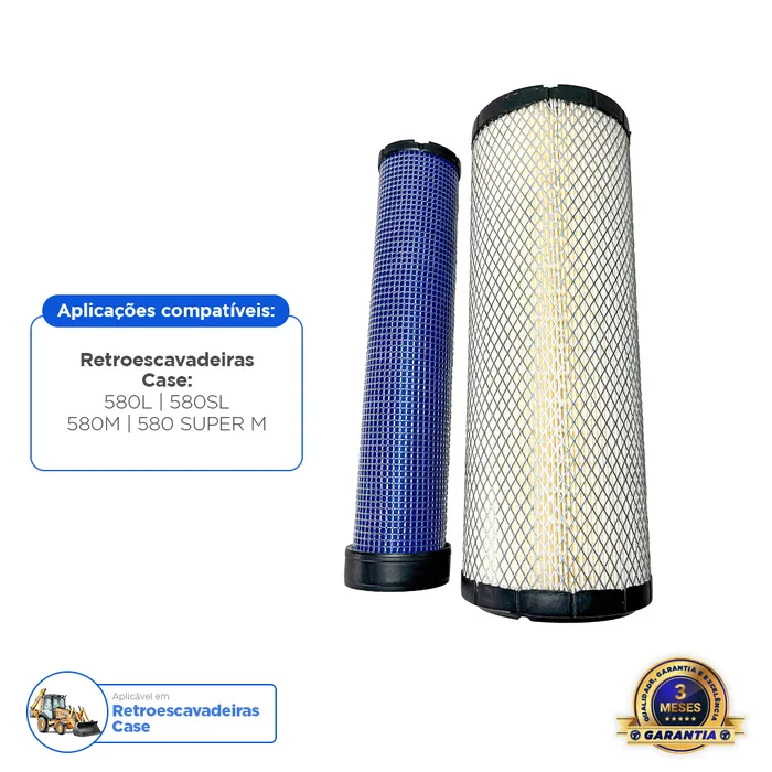 128781A1 | Kit Filtro de Ar Motor Aplicável Case 580L