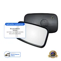 14564772 / Espelho Retrovisor Universal Com Lente Escavadeira Volvo - imagem 2