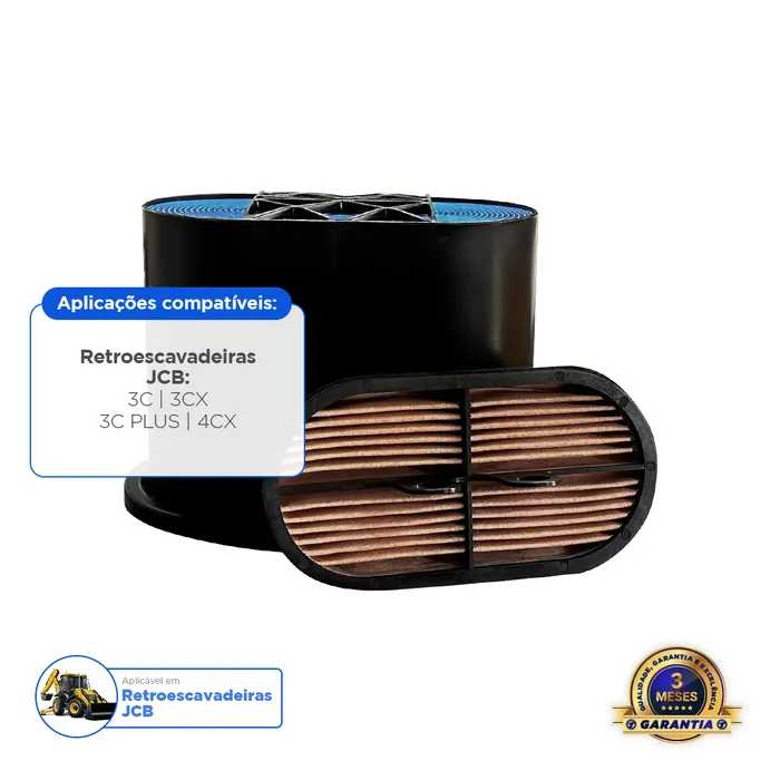 32925682 / Kit Filtro De Ar Interno Externo Aplicável Retro JCB