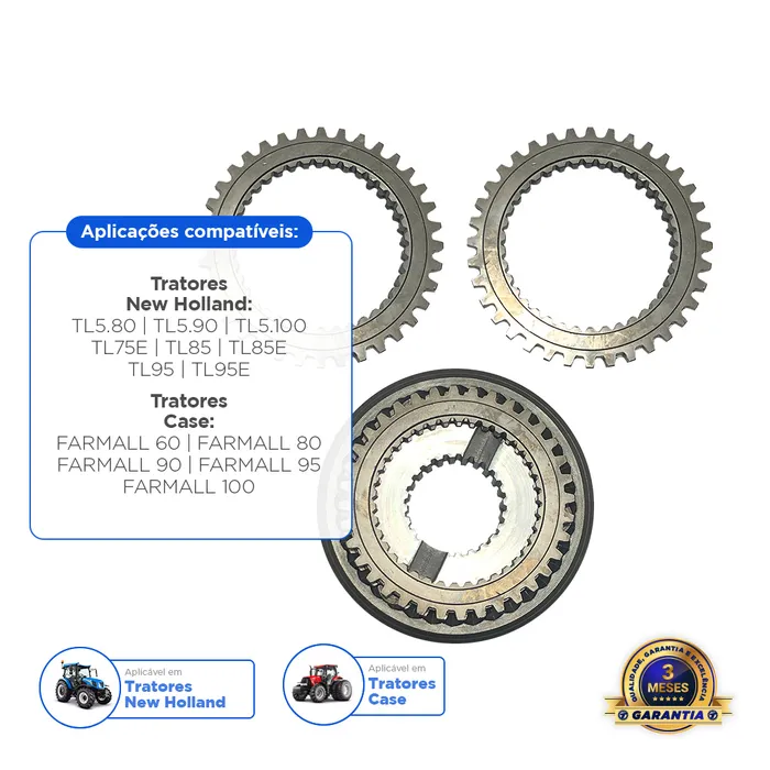 5161828 / Sincronizador Aplicável Tratores New Holland Tl75e