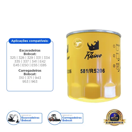 Filtro de Óleo Hidráulico Aplicável Bobcat - 6516722