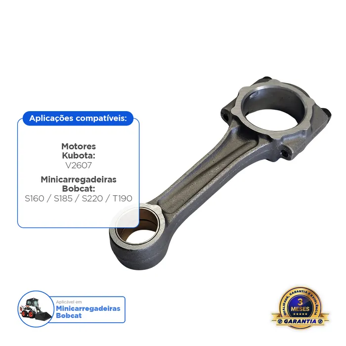 7020997 / Biela Aplicável Motores Kubota Minicarregadeiras Bobcat