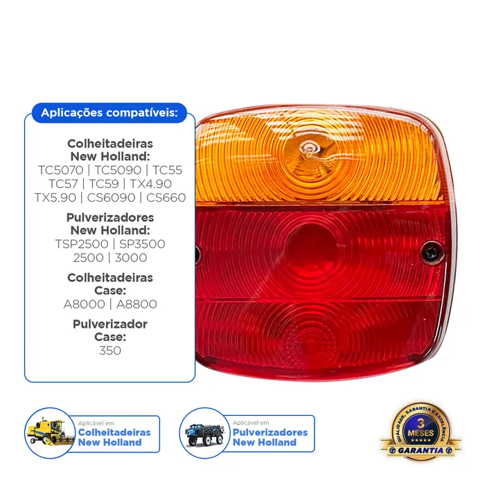 Lanterna Traseira Aplicável New Holland - 84037090