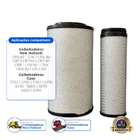 84305930 / Kit Filtro Ar Motor Aplicável New Holland - imagem 2