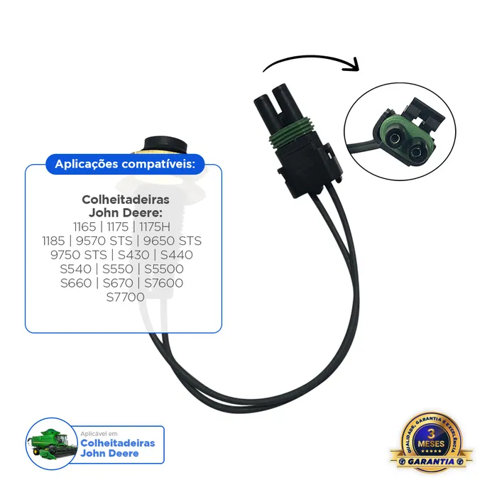 AH116104 / Sensor Velocidade Aplicável John Deere