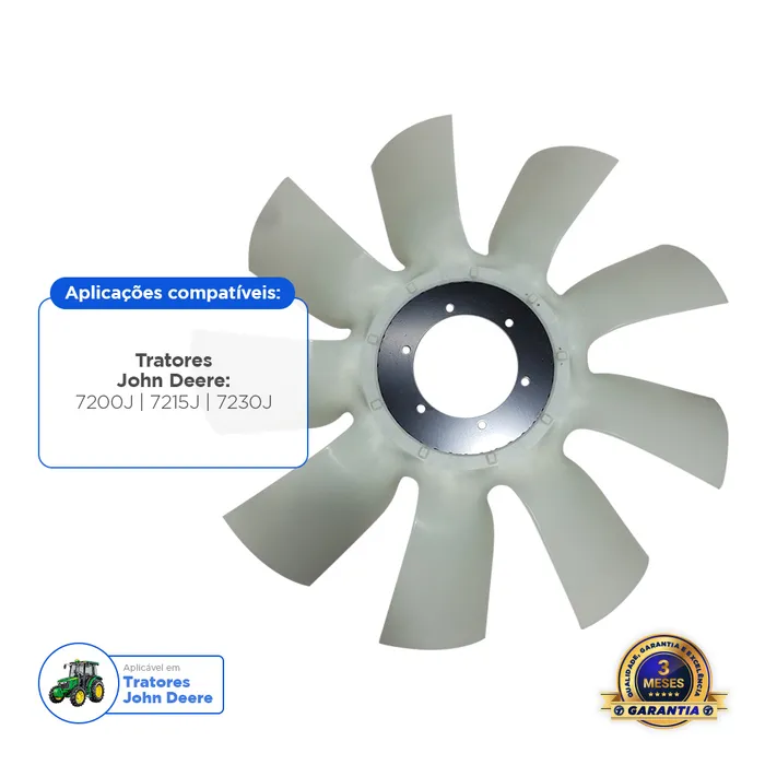 RE596810 / Hélice Ventilador Motor Aplicável John Deere