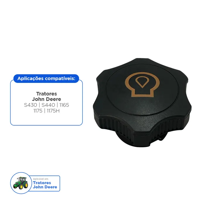 RE535560 / Tampa Enchimento Óleo Motor Aplicável John Deere