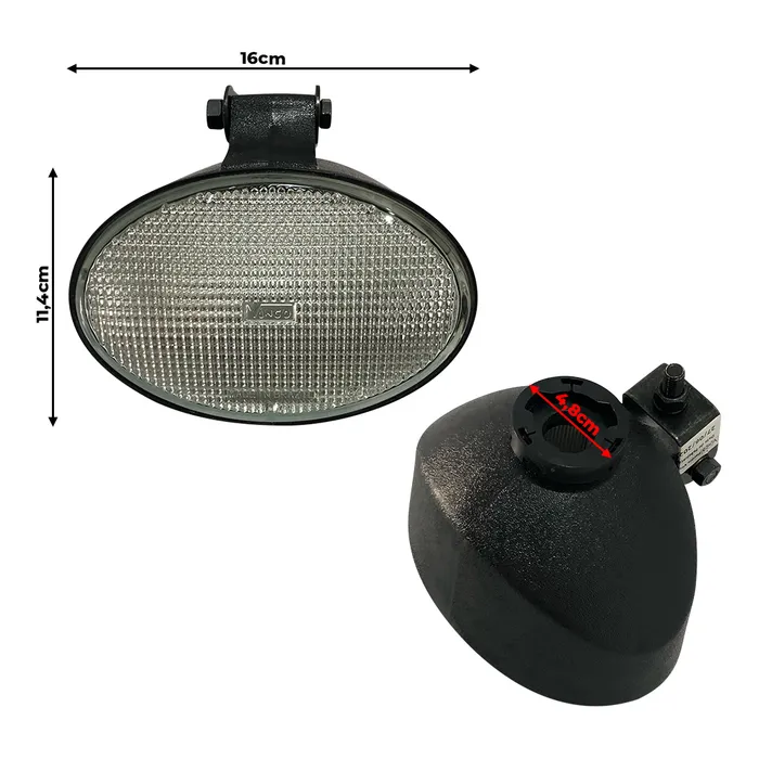 AH212522 / Farol Auxiliar Oval 12v Aplicável John Deere