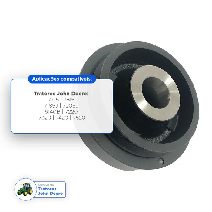 RE516509 / Polia Virabrequim com Amortecedor Aplicável John Deere