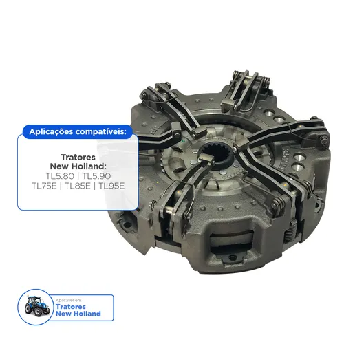 Platô Embreagem Dupla Aplicável Tratores New Holland - 47452326