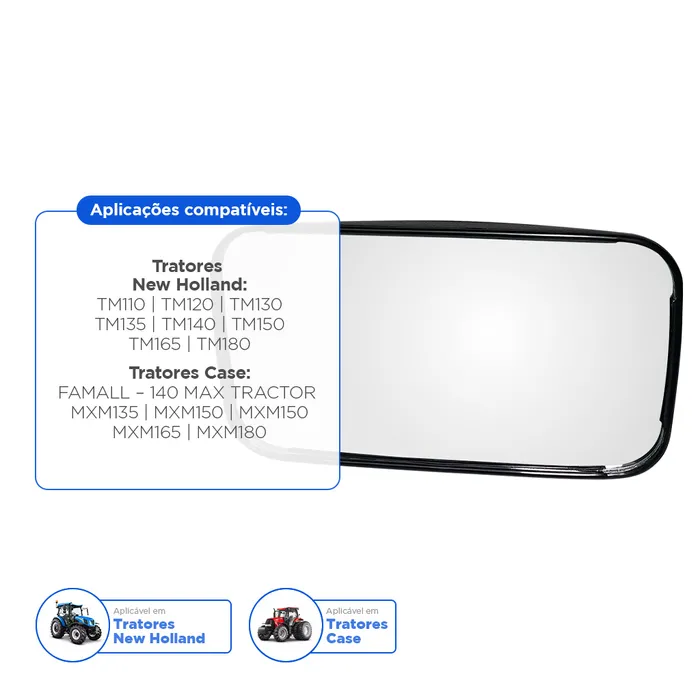 82014840 / Espelho do Retrovisor Aplicável New Holland