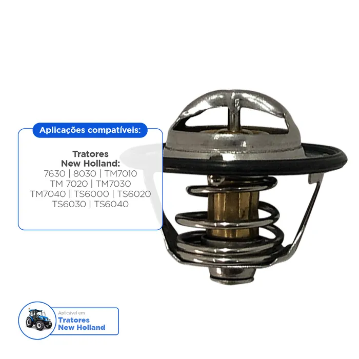 87803502 / Válvula Termostática Aplicável Tratores Case New Holland