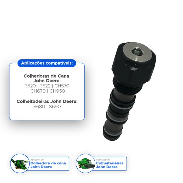 Ah205583 / Válvula Solenoide Retenção Aplicável John Deere