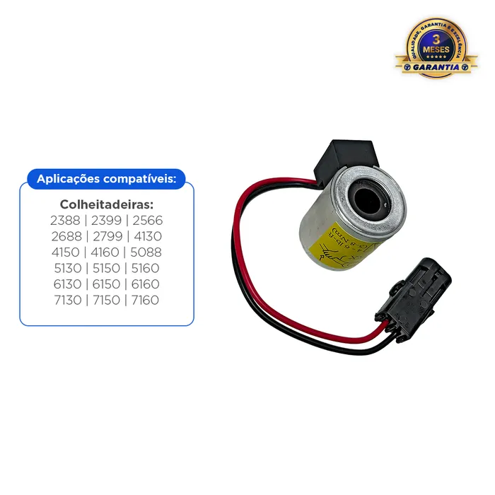 1340843C1 / Bobina Do Solenoide 12v Aplicável Colheitadeiras Case