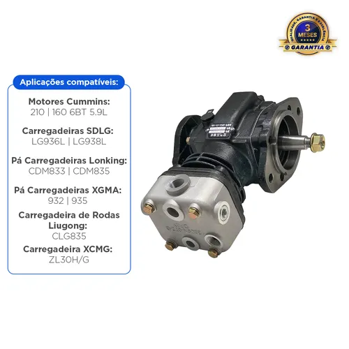 Compressor De Ar Aplicável Motor Cummins - 3974548